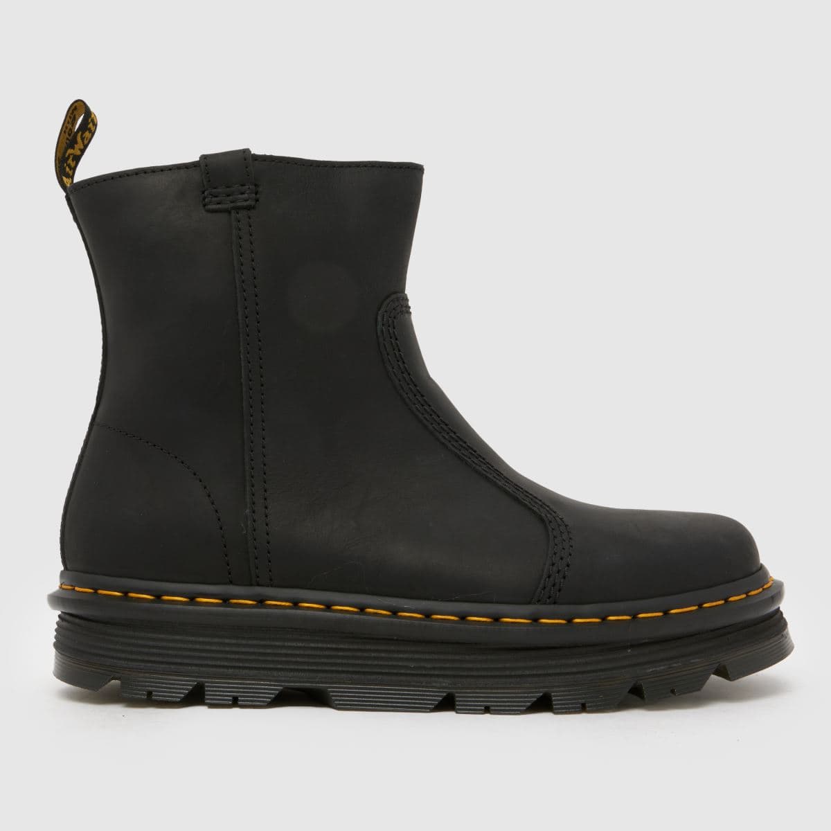 Ozzy Leather Chelsea — Dr Martens Zebzag Rigger in Black
