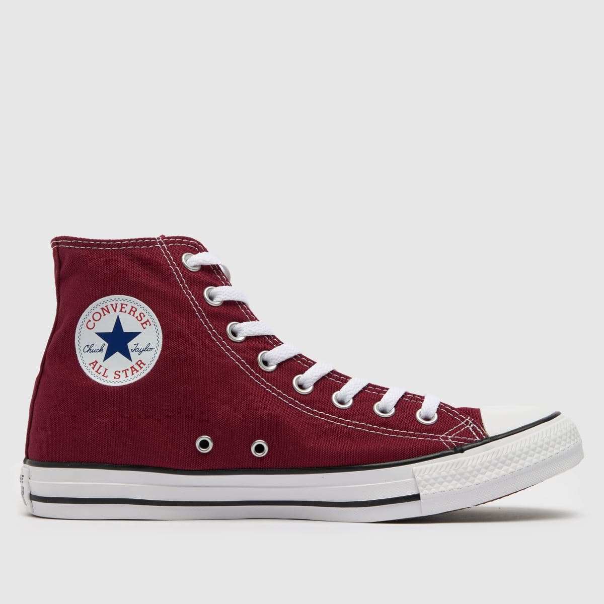 Leopard Fleece Red Mini — Converse All Star Hi in Burgundy