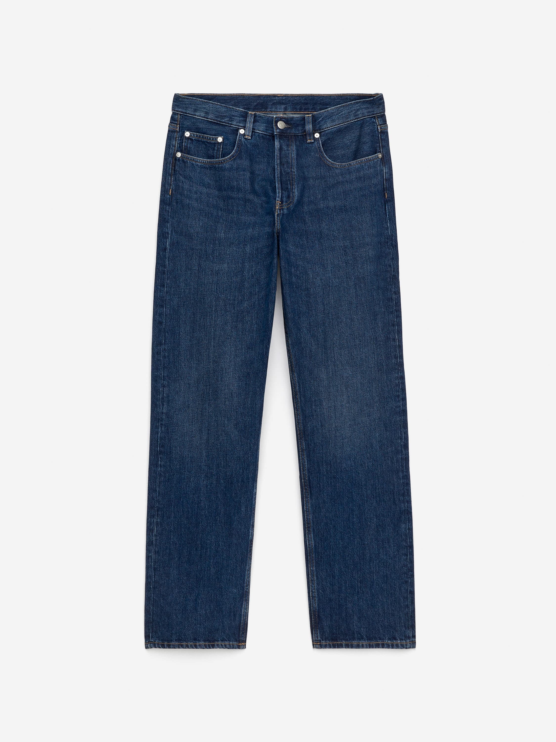 OCEAN Loose Straight Jeans – Dark Blue – Men – ARKET GB