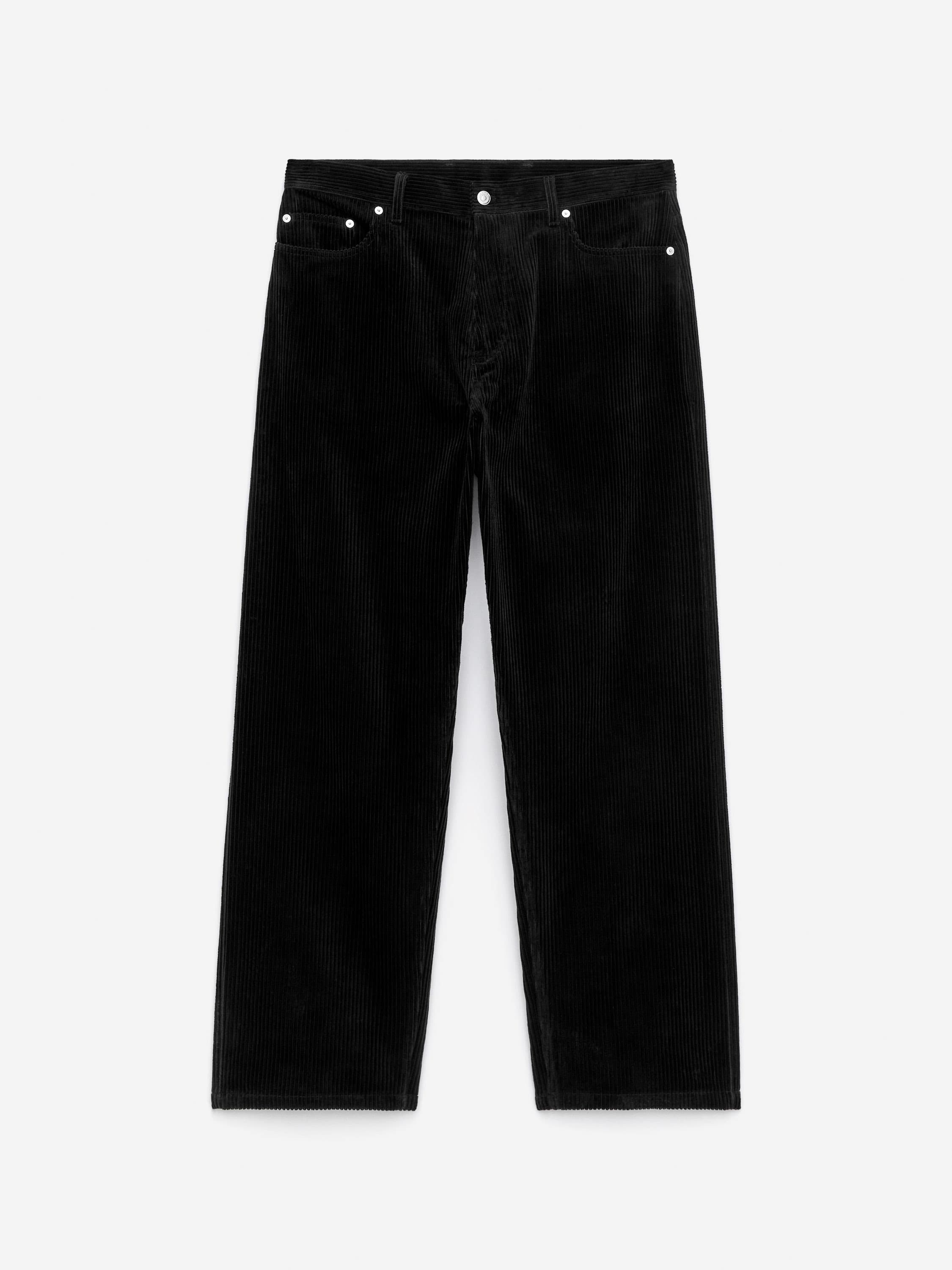 Loose Fit Courduroy Trousers – Black – Men – ARKET GB